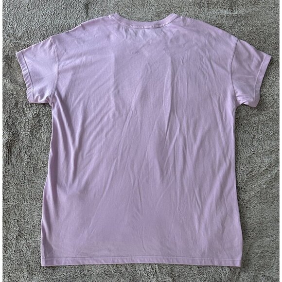 DKNY Sport Women's Cotton Embossed Logo High-Low T-Shirt Purple M New - Picture 13 of 13